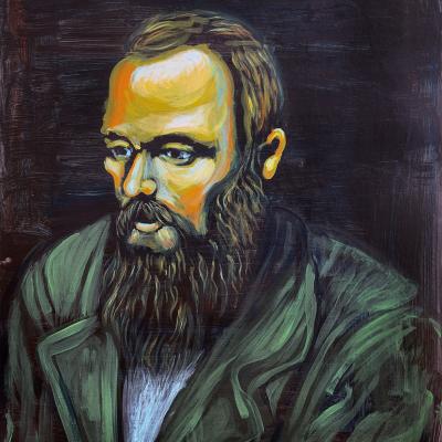 Bishop Maxim Dostoyevsky Acrylic On Cardboard
